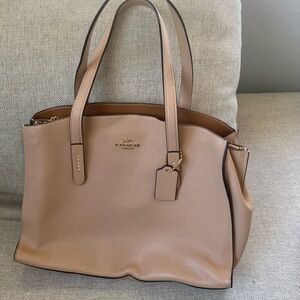 Coach Beige Leather Tote